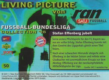 1998 Upper Deck 3D Living Pictures Fussball Bundesliga #50 Stefan Effenberg Back