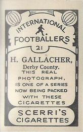 1936 Scerri's Cigarettes International Footballers #21. H Gallacher Back