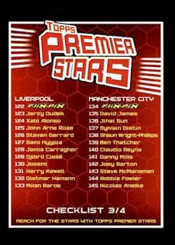 2004-05 Topps Premier Stars - Checklists #3 Checklist 3: 122-181 Front
