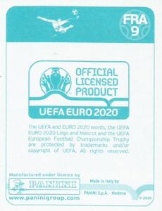 2020 Panini UEFA Euro 2020 International Stickers Preview #FRA9 Benjamin Pavard Back