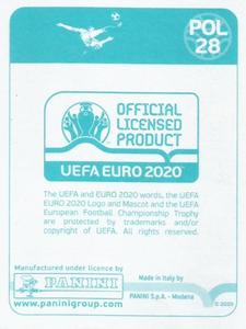 2020 Panini UEFA Euro 2020 International Stickers Preview #POL28 Krzysztof Piatek Back