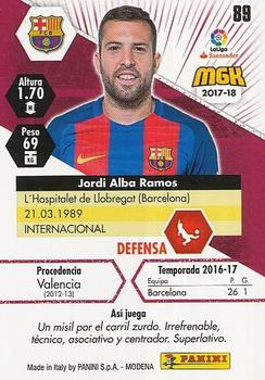 2017-18 Panini Megacracks LaLiga #89 Jordi Alba Back