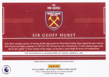 2019-20 Panini Impeccable Premier League - Indelible Ink Gold #IN-GHU Sir Geoff Hurst Back