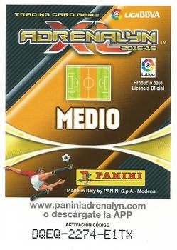 2015-16 Panini Adrenalyn XL Liga BBVA #495 Verdú Back