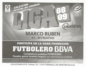 2008-09 Panini Este Spanish Liga #364 Marco Ruben Back