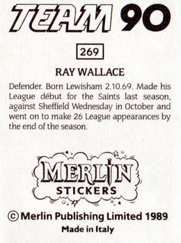 1990 Merlin Team 90 #269 Ray Wallace Back
