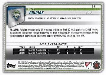 2020 Bowman MLS - Blue #95 Raul Ruidiaz Back