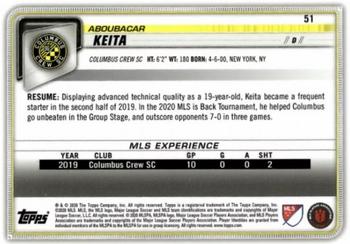2020 Bowman MLS - Gold #51 Aboubacar Keita Back