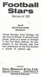 1974-75 Bassett & Co. Football Stars #40 Colin Waldron Back
