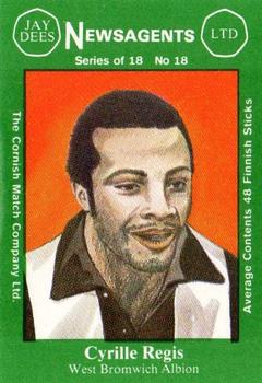 1978 Cornish Match Company Footballers (Series 1) #18 Cyrille Regis Front
