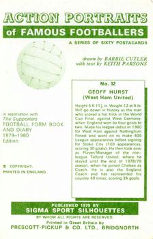 1979 Sigma Sport Silhouettes #32 Geoff Hurst Back