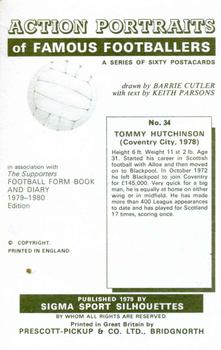 1979 Sigma Sport Silhouettes #34 Tommy Hutchinson Back