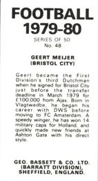 1979-80 Bassett & Co. Football #48 Geert Meijer Back