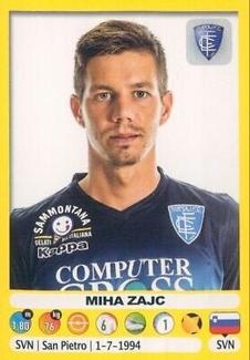 2018-19 Panini Calciatori Stickers #135 Miha Zajc Front