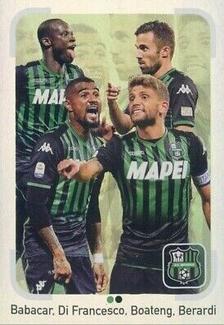 2018-19 Panini Calciatori Stickers #478 Babacar / Federico Di Francesco / Kevin-Prince Boateng / Domenico Berardi Front