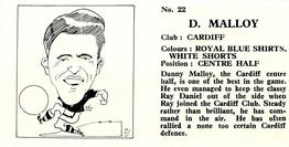 1960 Chix Confectionery Footballers #22 Danny Malloy Back