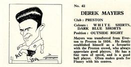 1960 Chix Confectionery Footballers #42 Derek Mayers Back
