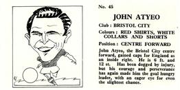 1960 Chix Confectionery Footballers #45 John Atyeo Back