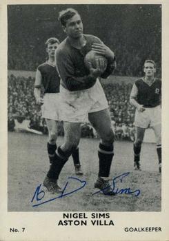 1961 A&BC Footballers #7 Nigel Sims Front