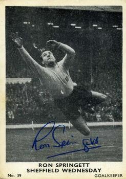 1961 A&BC Footballers #39 Ron Springett Front