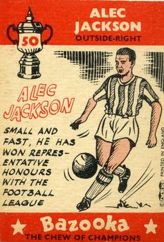 1962 A&BC Chewing Gum Bazooka #50 Alec Jackson Back