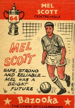 1962 A&BC Chewing Gum Bazooka #64 Mel Scott Back