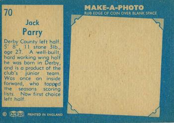1963 A&BC Footballers #70 Jack Parry Back