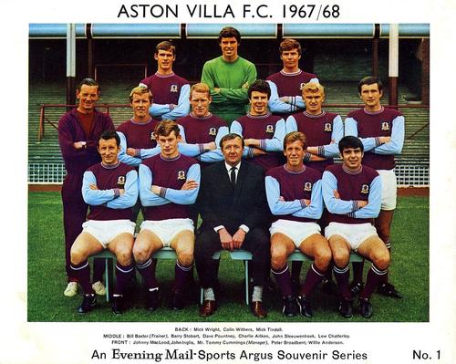 1967-68 Evening Mail Sports Argus Souvenir Series #1 Aston Villa Front