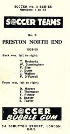1958-59 Soccer Bubble Gum Soccer Teams #9 Preston North End Back