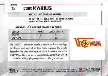 2020-21 Topps Chrome Bundesliga #15 Loris Karius Back