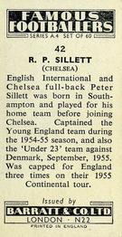 1956 Barratt & Co. Famous Footballers (A4) #42 Peter Sillett Back