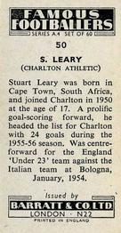 1956 Barratt & Co. Famous Footballers (A4) #50 Stuart Leary Back