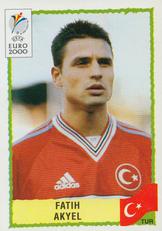 2000 Panini UEFA Euro Belgium-Netherlands Stickers #146 Fatih Akyel Front