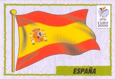 2000 Panini UEFA Euro Belgium-Netherlands Stickers #187 Emblem Spain Front