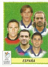 2000 Panini UEFA Euro Belgium-Netherlands Stickers #188 Team Spain Front