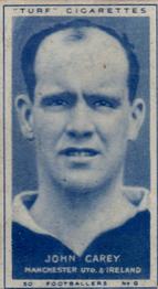 1948 Turf Cigarettes Footballers #6 Johnny Carey Front