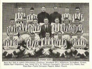 1938 Amalgamated Press Prominent Football Teams #NNO Stoke City Front