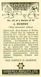 1936 Godfrey Phillips Soccer Stars #45 Jimmy Murphy Back