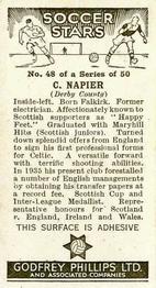 1936 Godfrey Phillips Soccer Stars #48 Charlie Napier Back