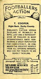 1934 J. A. Pattreiouex Footballers in Action #11 Tom Cooper Back