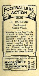 1934 J. A. Pattreiouex Footballers in Action #34 Harry Morton Back