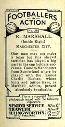 1934 J. A. Pattreiouex Footballers in Action #38 Bobby Marshall Back