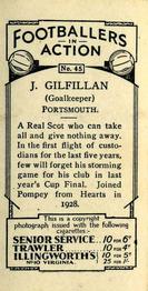 1934 J. A. Pattreiouex Footballers in Action #45 Jock Gilfillan Back