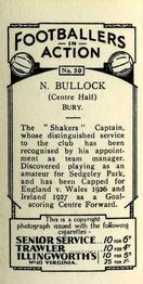 1934 J. A. Pattreiouex Footballers in Action #59 Norman Bullock Back