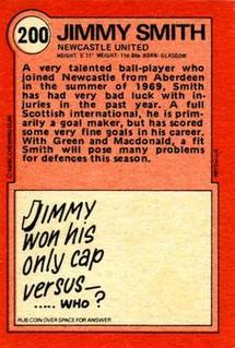 1972 A&BC Red Backs #200 Jimmy Smith Back