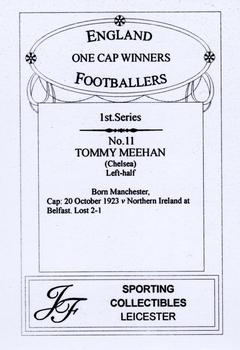 2013 JF Collectibles One Cap Winners #11 Tommy Meehan Back