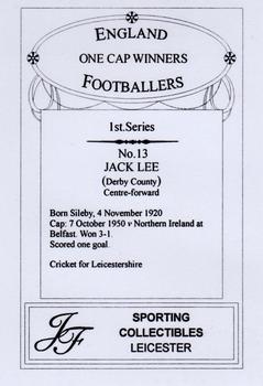 2013 JF Collectibles One Cap Winners #13 Jack Lee Back