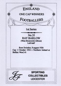2013 JF Collectibles One Cap Winners #35 Ray Barlow Back