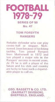 1978-79 Bassett & Co. Football #47 Tom Forsyth Back