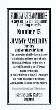 2003 Beanstalk Saturday Afternoon Heroes #15 Jimmy McIlroy Back